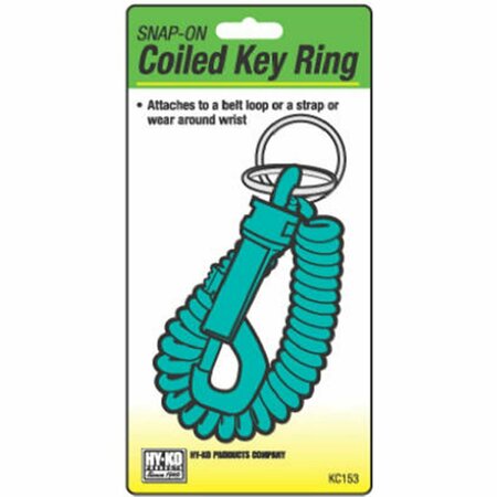HY-KO Hy-Ko Products KC153 Coiled Key Ring With Plastic Snap, 5PK HY575787